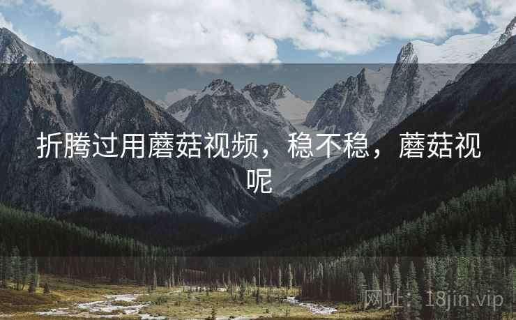 折腾过用蘑菇视频，稳不稳，蘑菇视呢