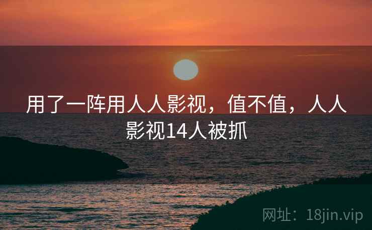 用了一阵用人人影视，值不值，人人影视14人被抓